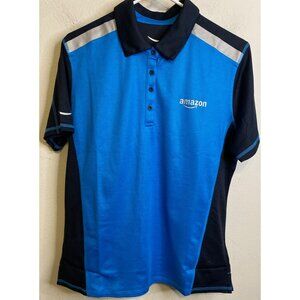 NEW Amazon Active Polo Shirt Employee Short Sleeve Logo Reflective Women Top L